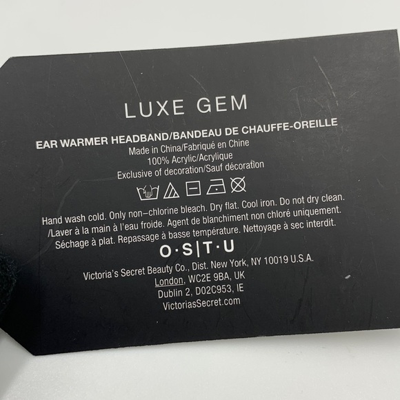 Victoria’s Secret Black Embellished Ear Warmer Headband - Picture 7 of 11